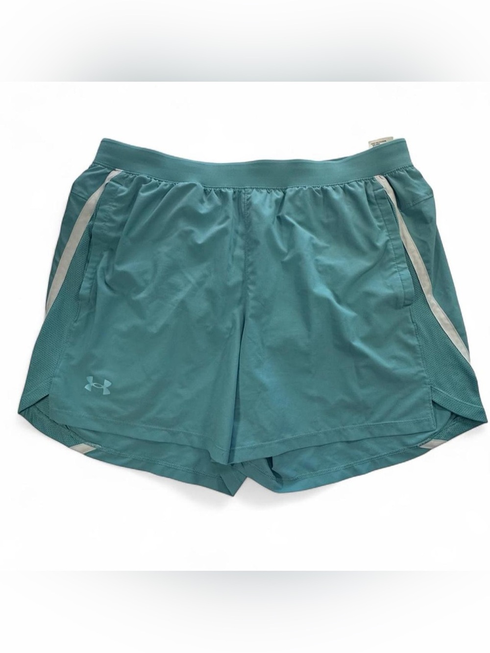 Under Armour Women’s HeatGear Teal Fitted Running Shorts XL Athletic Workout Gym